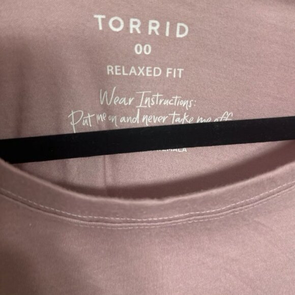 Torrid pink and black tie dye tshirt size 00 - Picture 3 of 4